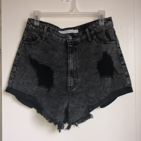 NWOT Tinseltown faded black cutoff denim shorts - Picture 5 of 11